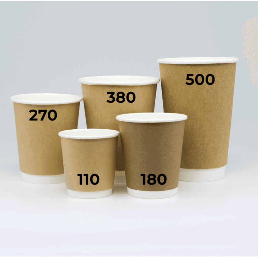 Стакан двошаровий крафт 110мл (25 шт) #0